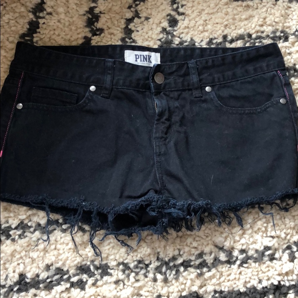 Pink black shorts